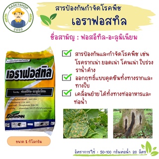 เอราฟอสทิล (ฟอสอีทิล อะลูมิเนียม 80 WP) ขนาด 1 กก.#ไฟท๊อปทุเรียน#โรคเน่าสับปะรด#ราน้ำค้าง#โรครากเน่า#โคนเน่า