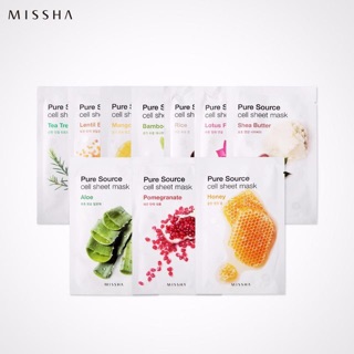 (แพ็คคู่79บาท) Missha Pure Source Cell Sheet Mask