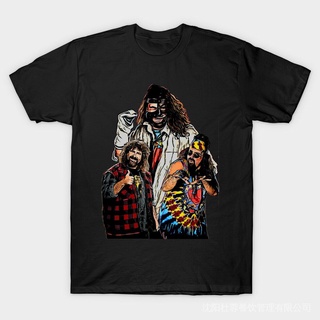 เสื้อยืดสีขาวเสื้อยืดลําลอง ผ้าฝ้าย แขนสั้น คอกลม พิมพ์ลายกราฟฟิค Mick Foley คุณภาพสูง สําหรับผู้ชายS-4XL