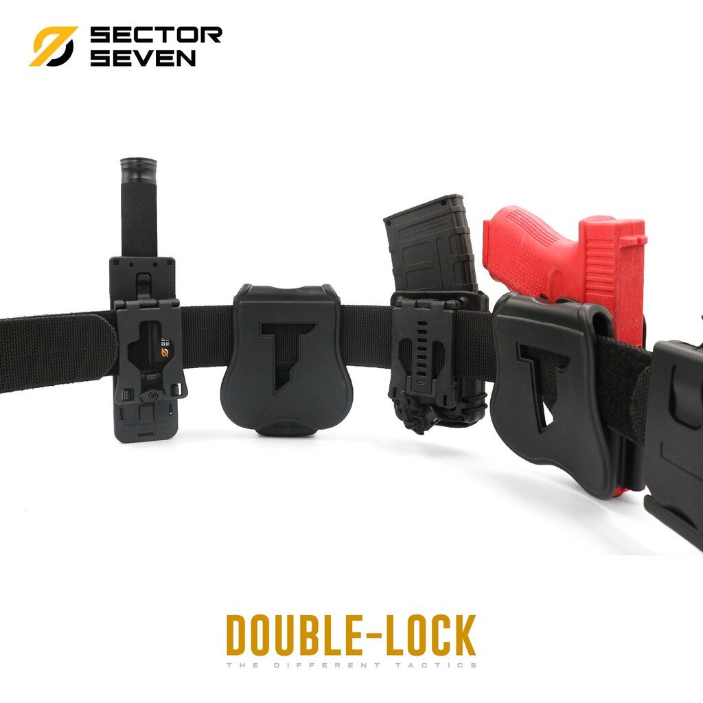 【SECTOR SEVEN】 เข็มขัดสนาม หัวดับเบิ้ลล็อค ล็อค 2 ชั้น Double-Lock สำหรับสาย Tactical รับน้ำหนักอุปกรณ์เสริมได้ดี