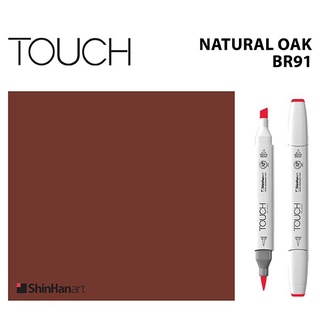 TOUCH TWIN BRUSH MARKER BR91 (NATURAL OAK) / มาร์คเกอร์หัวพู่กัน-หัวตัดขนาดกลาง รหัส BR91 (NATURAL OAK)