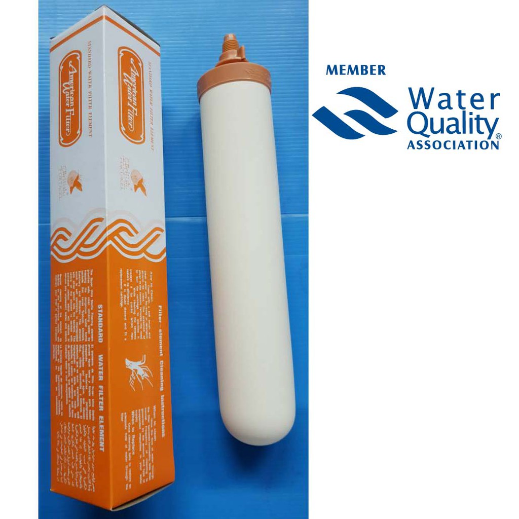 ไส้กรองน้ำดื่มเซรามิคฝาสีส้ม American Water Filter