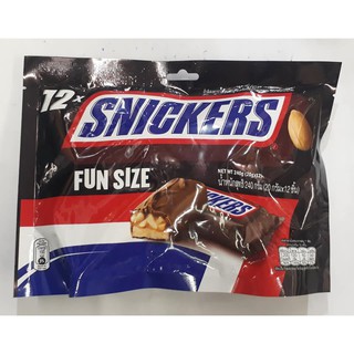 SNICKER FUNSIZE สนิกเกอร์ ฟันไซส์ ขนาด 240กรัม (20กรัม ยกแพ็ค 12ซอง)