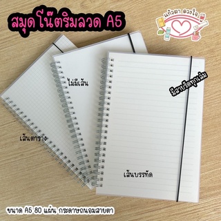 สมุดโน๊ตริมลวด สมุดโน๊ตมีเส้น ไม่มีเส้น เส้นตาราง สมุดบันทึก พร้อมส่ง