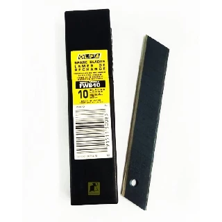 OLFA ใบมีดคัตเตอร์ FWB-10 ขนาด 12.5 มม.ใบมีดสีดำคมพิเศษ ใช้กับมีดคัตเตอร์ FWP-1