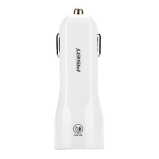 Pisen Dual USB Car Charger - White ของแท้ ประกันศูนย์ไทย