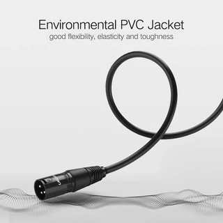 UGREEN สาย XLR ไมโครโฟน เสียง ปืนใหญ่ สายเคเบิล สายเคเบิล Aux ตัวผู้กับตัวเมีย
