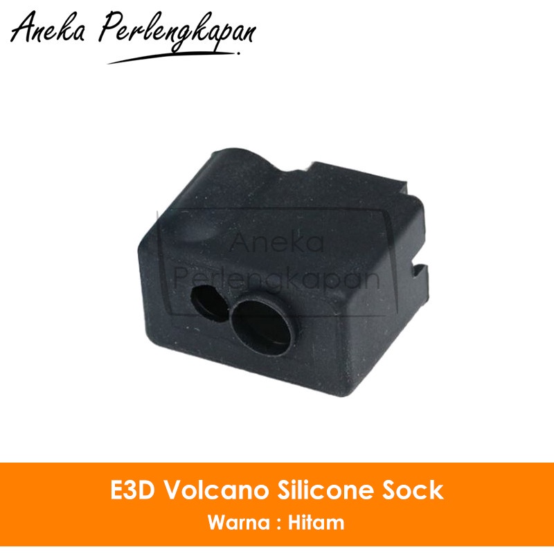 E3D Volcano Hot End Heat Block ซิลิโคนถุงเท้าฉนวนกันความร้อน - สีดํา