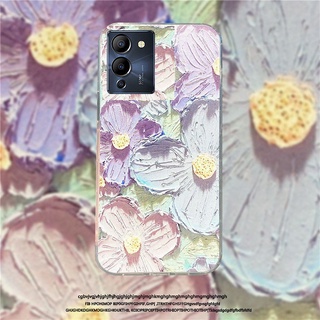 ขายดี เคสโทรศัพท์มือถือ ซิลิโคนนิ่ม TPU กันกระแทก ลายดอกไม้ สีม่วง แฟชั่น สําหรับ INFINIX HOT 20 20S PLAY 5G Note 12 G96 INFINIX Note12 G96 HL