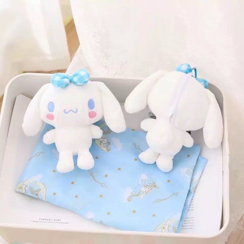 ถุงผ้า shopping bag​ Sanrio​ พร้อมพวงกุญแจตุ๊กตาสำหรับเก็บ