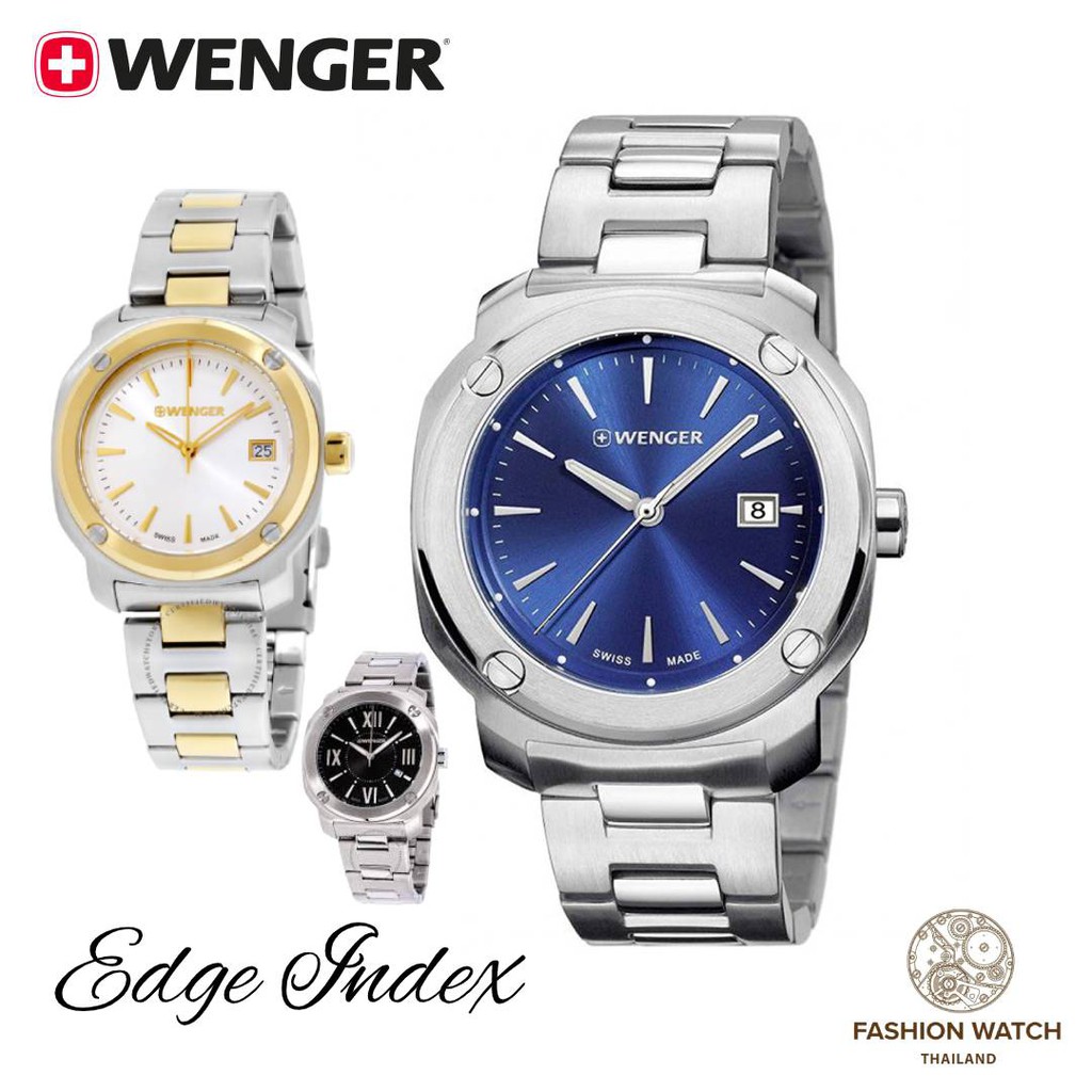 Wenger นาฬิกาข้อมือ นาฬิกาแบรนด์เนม มือ 1 ของแท้100% รุ่น Edge Index นำเข้าจากต่างประเทศ