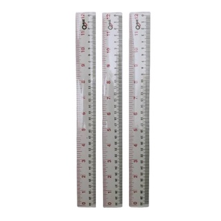 คิวบิซ ไม้บรรทัดพีวีซีใส ชนิดแข็ง 12 นิ้ว x 36 ชิ้น101360Q-BIZ PVC Rigid PVC Ruler x 36 pcs