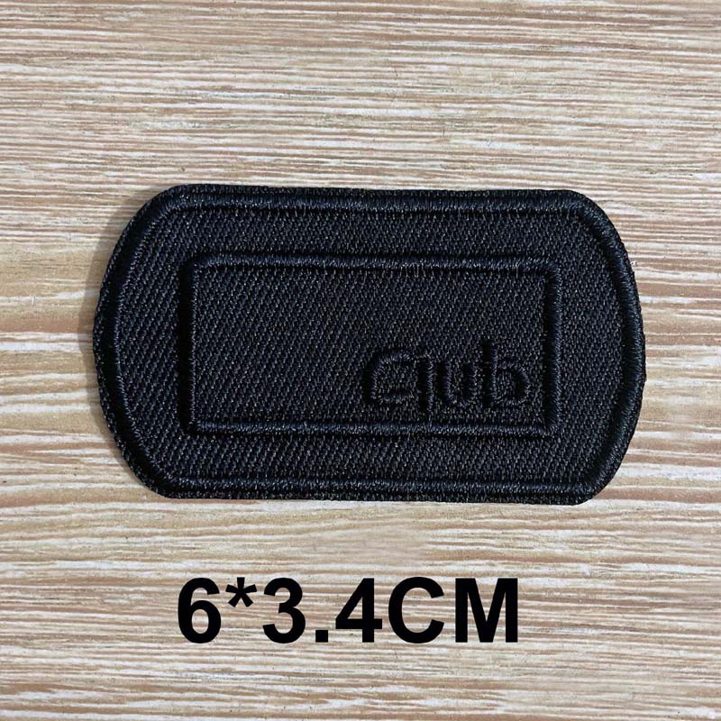 1pcs “SPORTS” “CLUB” ป้ายเย็บปักถักร้อยสีดํา Applique สติ๊กเกอร์ Self-Adhesive Patch,Easy Paste หรือตัดเย็บบนกระเป๋าเป้สะพายหลัง ราคา ถูกที่สุด ดีลบีเคเค แกลเลอรีภาพที่ 6