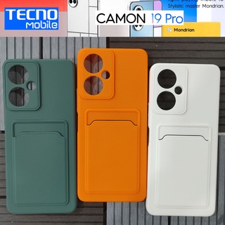 เคส ยาง TPU กันกระแทก พร้อมที่ใส่บัตร สำหรับ TECNO CAMON 19 Pro 5G / CAMON 19 Pro 4G