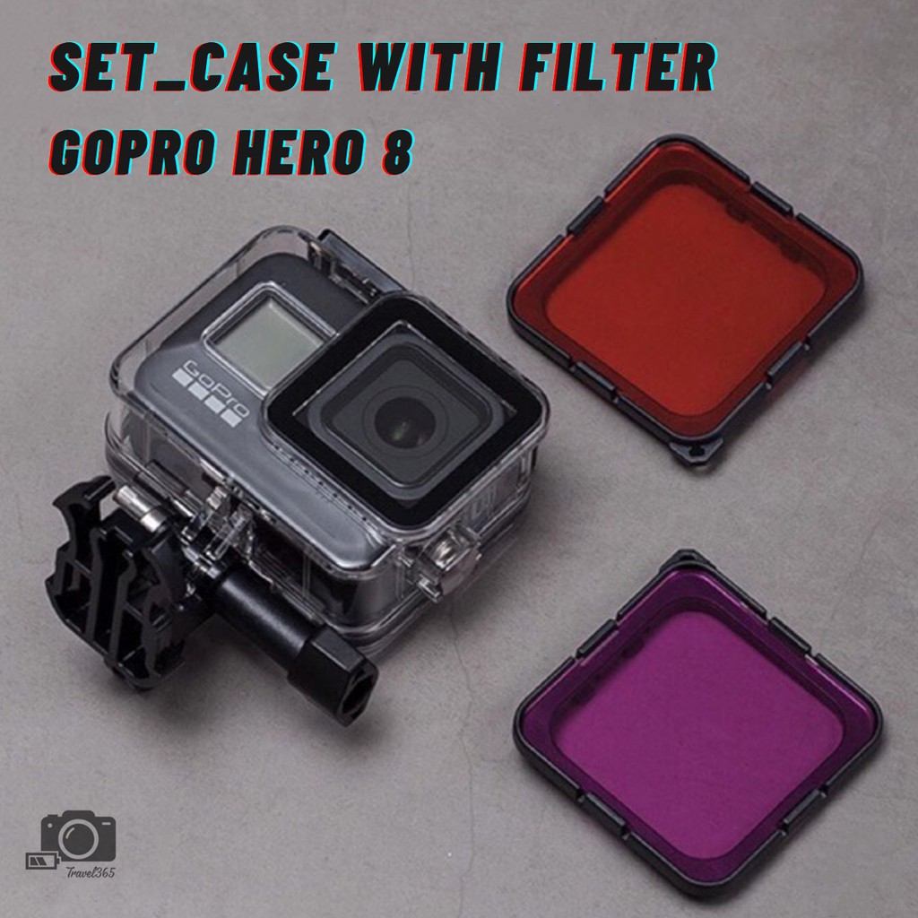 โปรโมชั่น  แถมกันฝ้า เคสกันน้ำสำหรับ Gopro Hero 9 / Waterproof Case ( GoPro 5 / 6 / 7 / GoPro Hero 8 ) Black เคสกันน้ำ ซองกันน้ำ เคสกระเป๋าใส่โทรศัพท์กันน้ำ