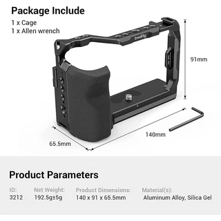 SmallRig โครงใส่กล้อง พร้อมที่จับด้านข้าง สำหรับ Sony A7C 3212B