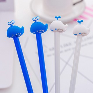 Cute cartoon creative whale gel pen water-based pen black pen student stationery