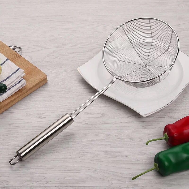 OMUDA_SHOP กระชอนก้นลึกสแตนเลส กระชอนด้ามยาว ตักอาหารทอด ก้นลึก14/16/18/20CM - รูปที่ 3