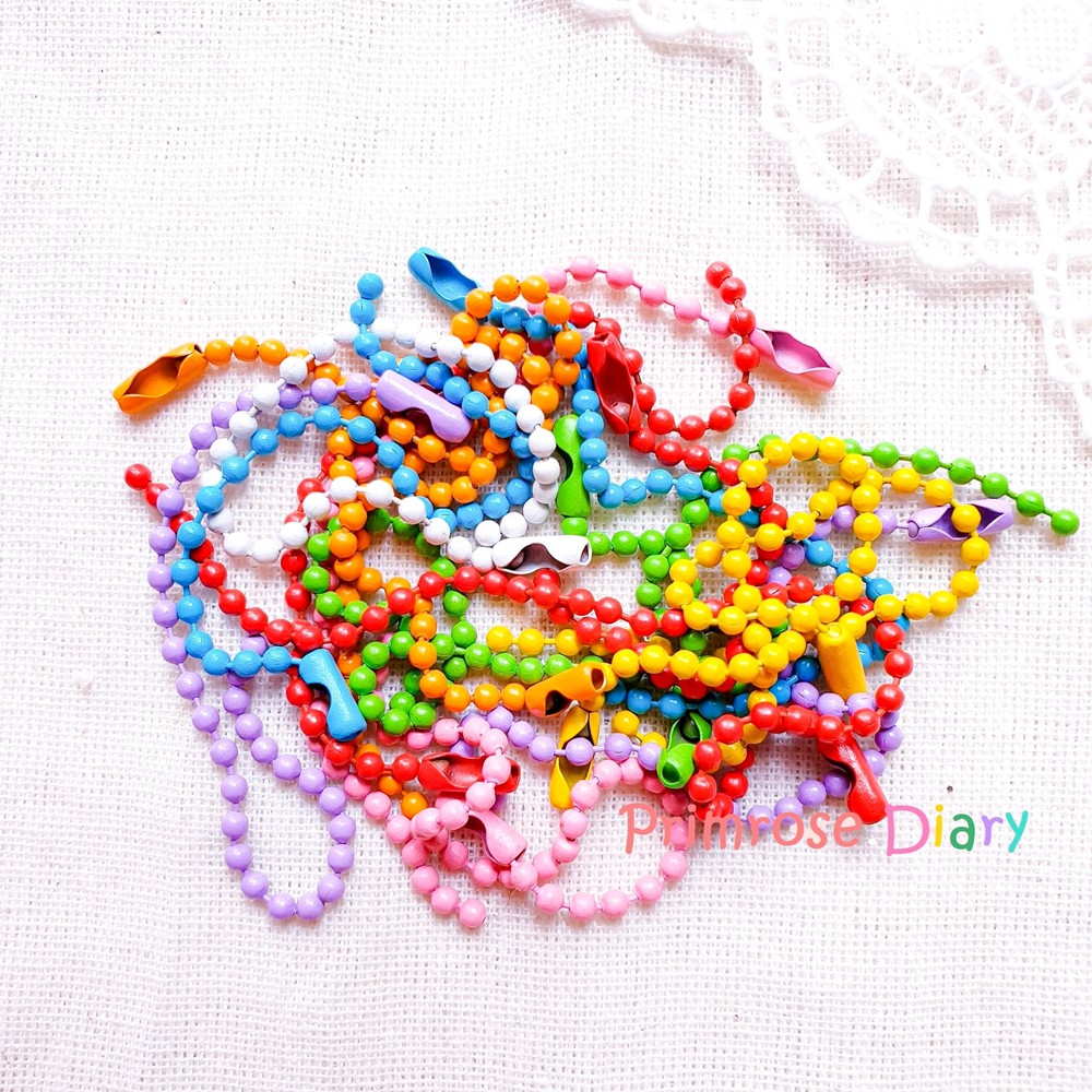 พร้อมส่ง โซ่ไ่ข่ปลาสีหวาน (1 ชิ้น) สำหรับทำพวงกุญแจ DIY