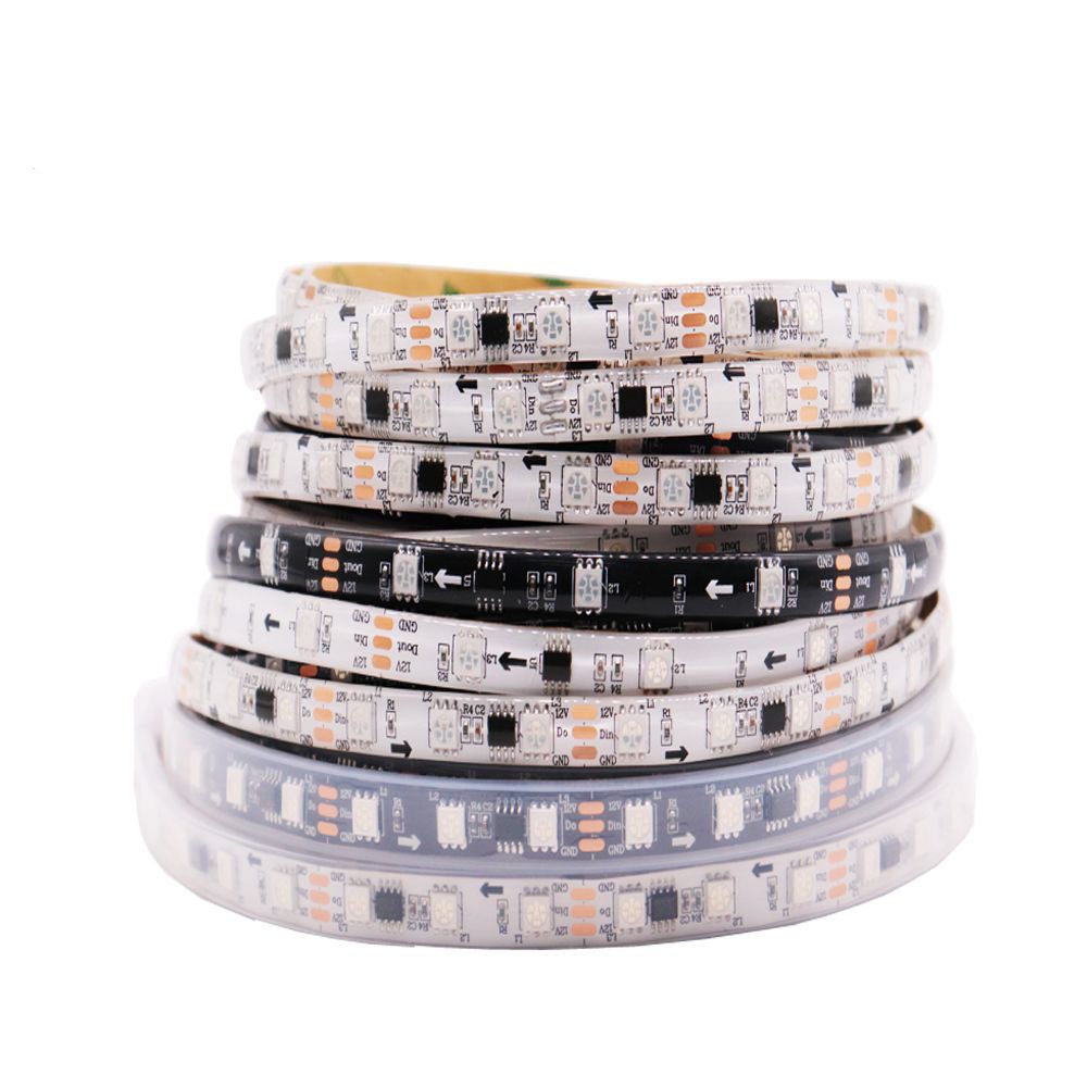 5m Led Strip WS2811 RGB Led Strip Light แอดเดรส 30/48/60Leds/m Led พิกเซลภายนอก 1 IC ควบคุม 3Leds, DC12V