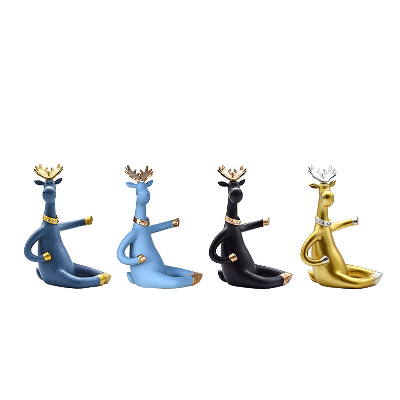 3pcsset Elk Wine Racks Beer Holder Deer Miniature Figurines Standing ...