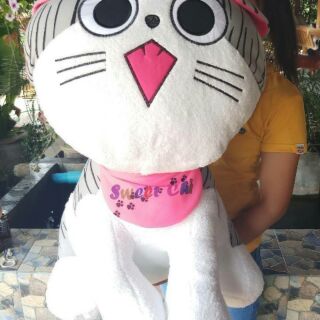 ����new��เเมวจี้นั่ง ตาปัก 
งานผ้าขนหนู ขนาด 80cm