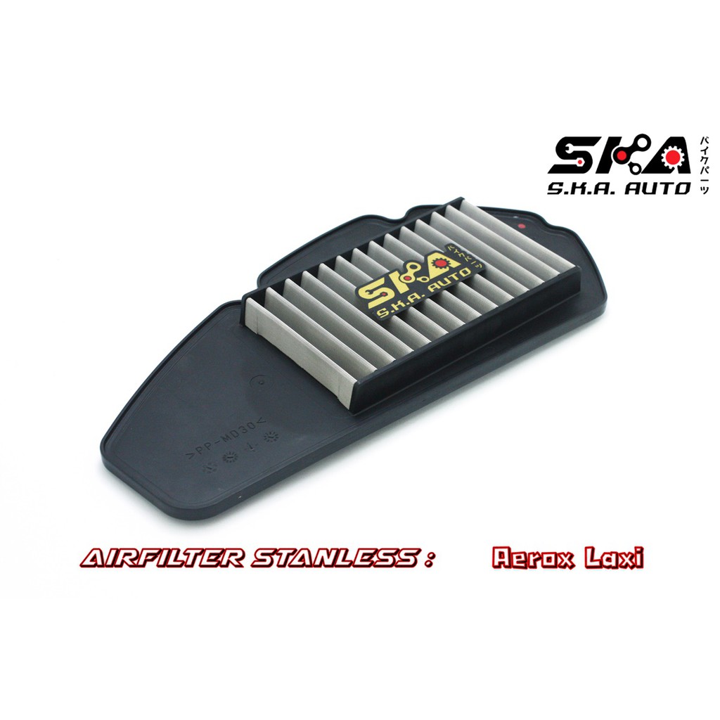 SKA. Airfilter กรองสแตนเลส สำหรับ Aerox Lexi ตรงรุ่น เกรดพรีเมี่ยม ขับสนุก รอบมา บิดติดมือ!!