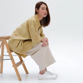 Moonlife Life sneaker - White รองเท้าหนังวัวปั่นนิ่ม