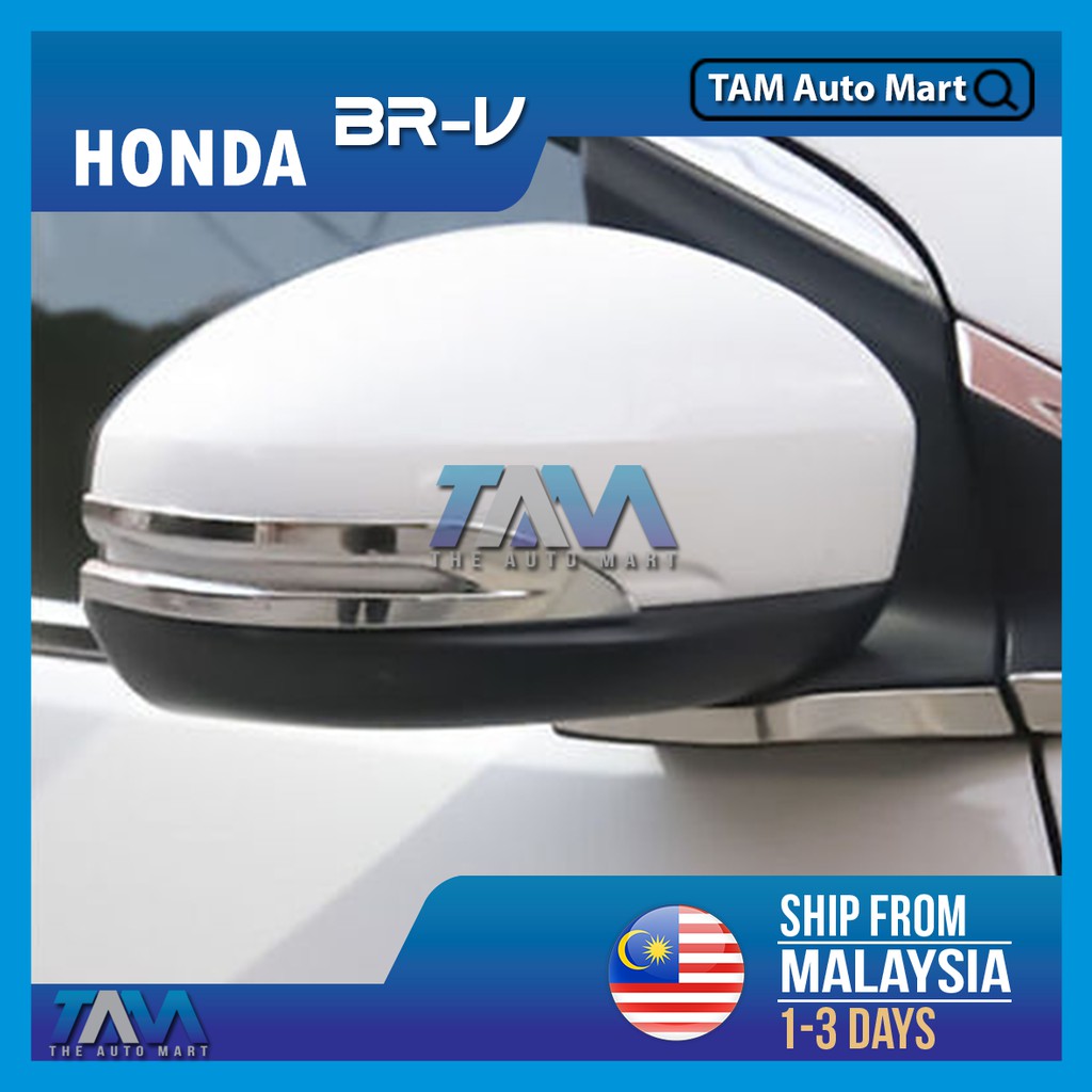 Honda BR-V กระจกมองข้าง Chrome Lining กระจกมองหลังด้านข้างฝาครอบ Stripe Trim สําหรับ BRV 1st Gen (20