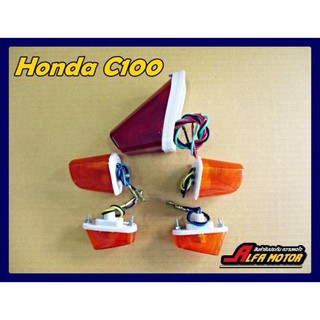 HONDA C100​ ​CA100​ C102 CA102​ C105 TURN SIGNAL SET​ &amp; TAILLIGHT // ชุดไฟเลี้ยวพร้อมไฟท้าย C100 สินค้าคุณภาพดี