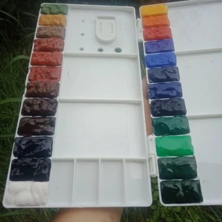 (พรีออเดอร์) จานสีน้ำ+สีน้ำบีบแบ่ง Winsor & Newton Water Colour with Palette