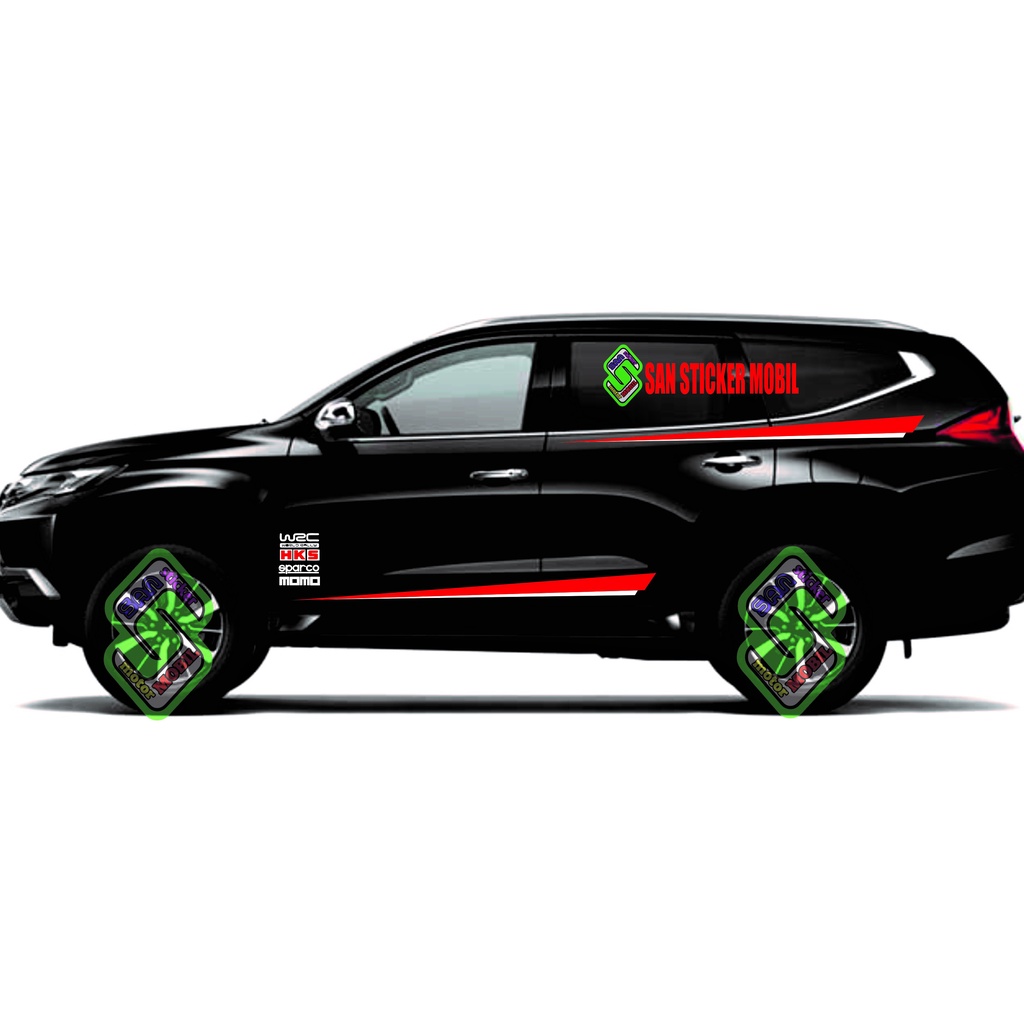 0207 สติ๊กเกอร์ตัดใหม่ล่าสุด สติ๊กเกอร์ SIDE CUTTING LIST สําหรับ PAJERO SPORT FORTUNER RUSH CAR