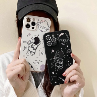 เคส OPPO A7 A5S A12 A54 A3s A15 A15S A9 A5 A52 A1K A92 A31 A74 5G A16 A53 A33 2020 A11K A93 A94 Reno 5 4 Reno7Z 4G 5G Reno7 Reno4 Reno 7Z F11 Pro F9 F5 Youth space astronaut Cute TPU Soft Phone Case Back Cover MDX 14