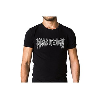 เสื้อยืด พิมพ์ลายโลโก้ Cradle Of Filth Dani Filth Metal Band สีดํา สําหรับผู้ชาย