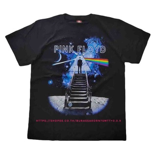 คอตต้อนคอกลม✽▤เสื้อวง Pink Floyd rock Tshirt เสื้อวงร็อค Pink FloydS-5XL