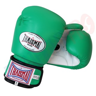 ไทยสมัย นวมชกมวย BG-124 PU - Green / White &gt;&gt; Thaismai PU Boxing Gloves BG-124