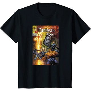 Fantastic Four Comic Cover Midtown Variant เสื้อยืดลําลอง สําหรับผู้ชาย ผ้าฝ้าย แขนสั้น คอกลม พิมพ์ลาย