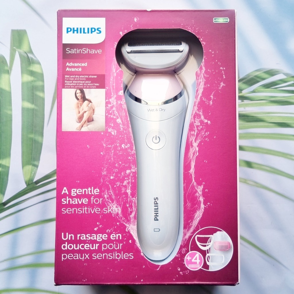 ฟิลิปส์ เครื่องโกนขนไฟฟ้า สำหรับผู้หญิง SatinShave Advanced Gentle Shave for Sensitive Skin BRL140/51 (Philips®)
