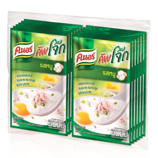 คนอร์ โจ๊กกึ่งสำเร็จรูป ชนิดซอง รสหมู 35 กรัม x 12 ซอง Knorr Instant Porridge Pork Flavor 35 g. X 12 Sachets