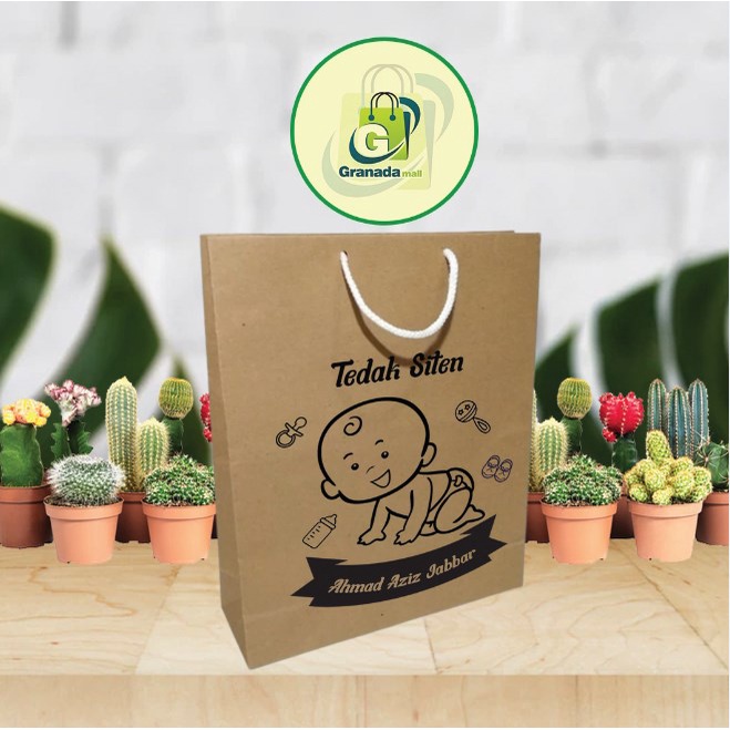 Gift PAPER BAG / CUSTOM NAME PAPER BAG UK 25 x 8 x 30cm (LxWxH) THICK