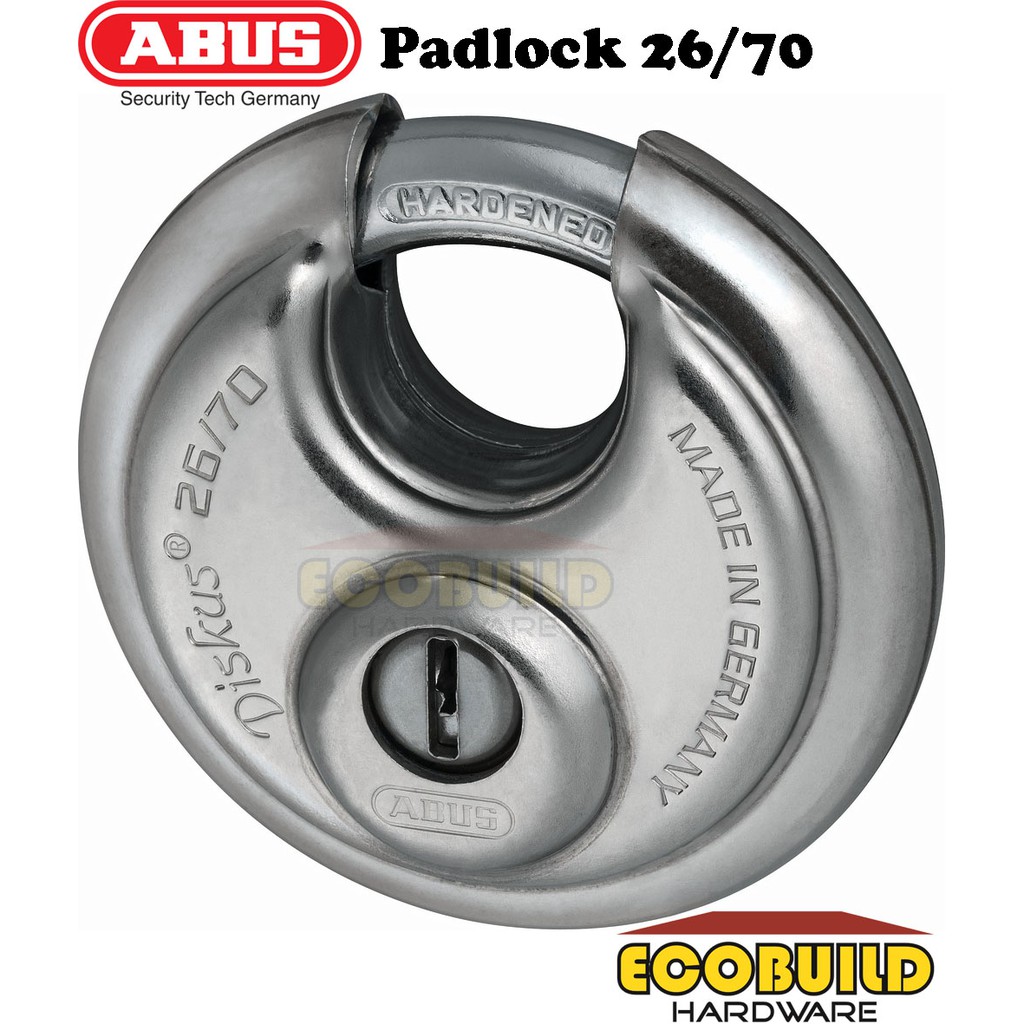 กุญแจ ABUS 26/70 ~ Diskus (1 ล็อค 2 คีย์)