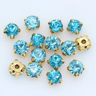ก้ามปู 3-5 มม. สีทอง 100 ชิ้น/แพ็ค สำหรับเย็บ Rhinestone DIY