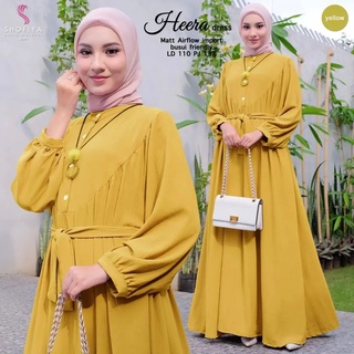 Heera Dress BL Material CRINKLE Dress Get Gamis (ไม่รวม HIJAB) ใหม่ล่าสุด ชุดเดรส ผู้หญิง แฟชั่น มุสลิม สไตล์โมเดิร์น ชุดเดรสผู้หญิง