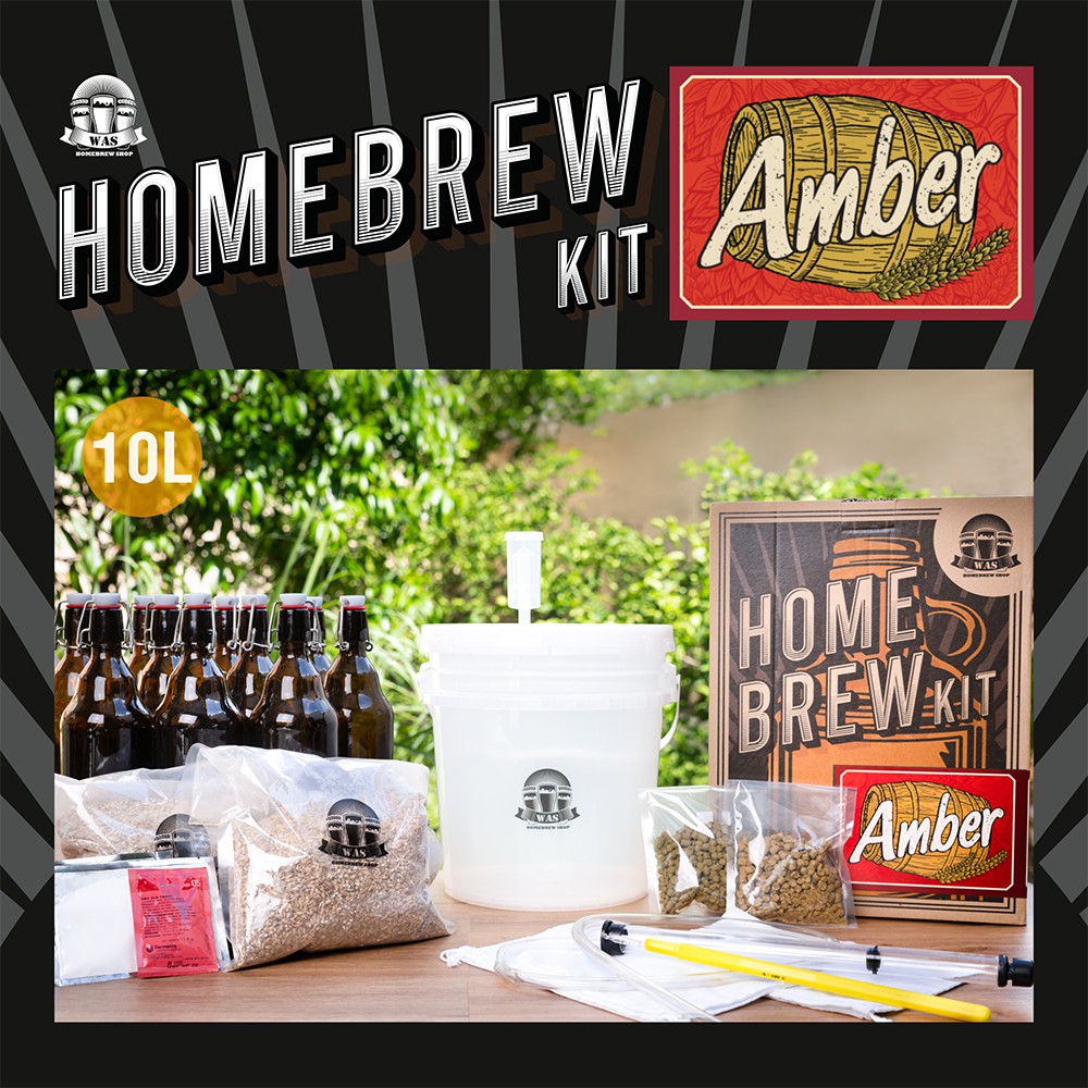 WAS HOMEBREW KIT Amber 10Liters วอส โฮมบรูวคิท 10ลิตร ชุดเริ่มต้น Amber