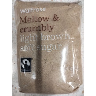 Waitrose Light Brown Soft  Sugar ซอฟท์น้ำตาลทรายแดง เวทโทรส 500กรัม