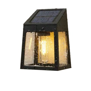 (เหลือสต๊อกมีรอยขอบ SALE150฿)Solar wall lamp ติดผนังHC13ไฟเหลืองโซล่า Wall รุ่นใหม่ล่าสุด!! เปลี่ยนหลอดได้ ใช้งานได้ทั