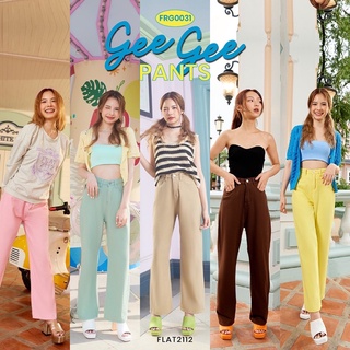 FLAT2112 FRG0031 : GEE GEE PANTS กางเกงขายาว กางเกงสีๆ กางเกงยีนส์ กางเกงทรงกระบอก