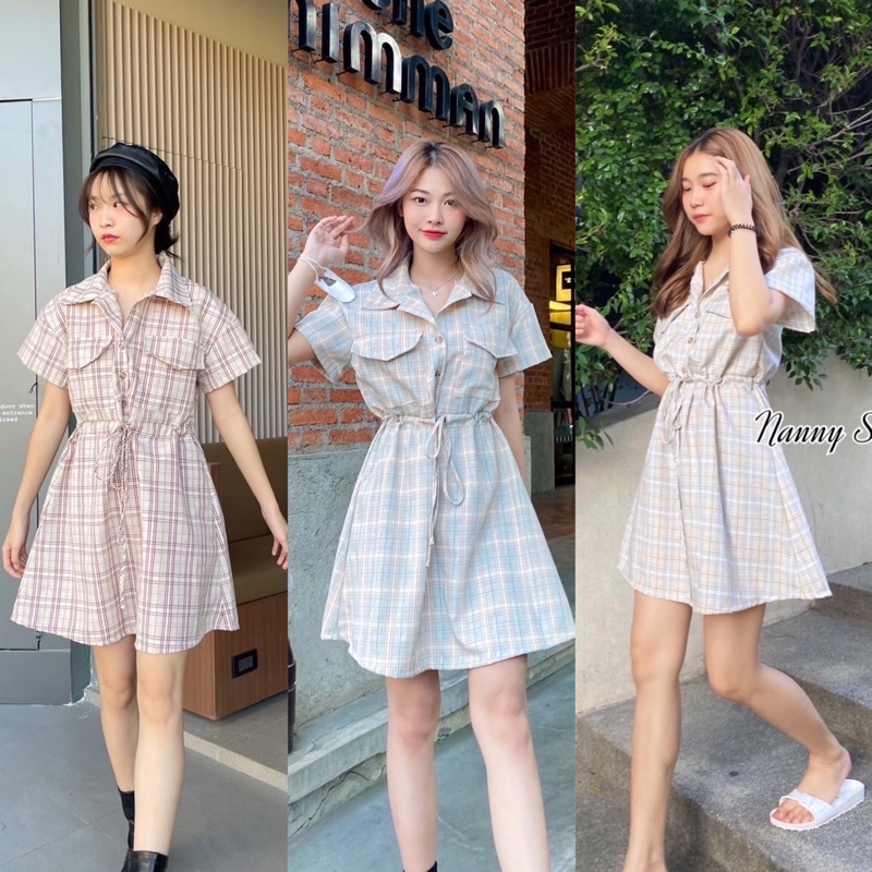 Teera 𝐙𝐚𝐟𝐚𝐫𝐢 𝐬𝐜𝐨𝐭𝐭 𝐝𝐫𝐞𝐬𝐬 เดรสลายสก๊อต ผ้าลินินทอสวย ผ้าไม่บาง น่ารักมากๆ ป้ายnanny