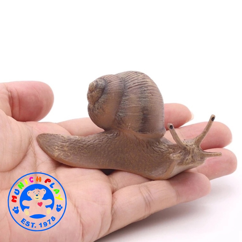 Munich Play - โมเดลสัตว์ Snail หอยทาก น้ำตาล ขนาด 9.10 CM (จากหาดใหญ่)