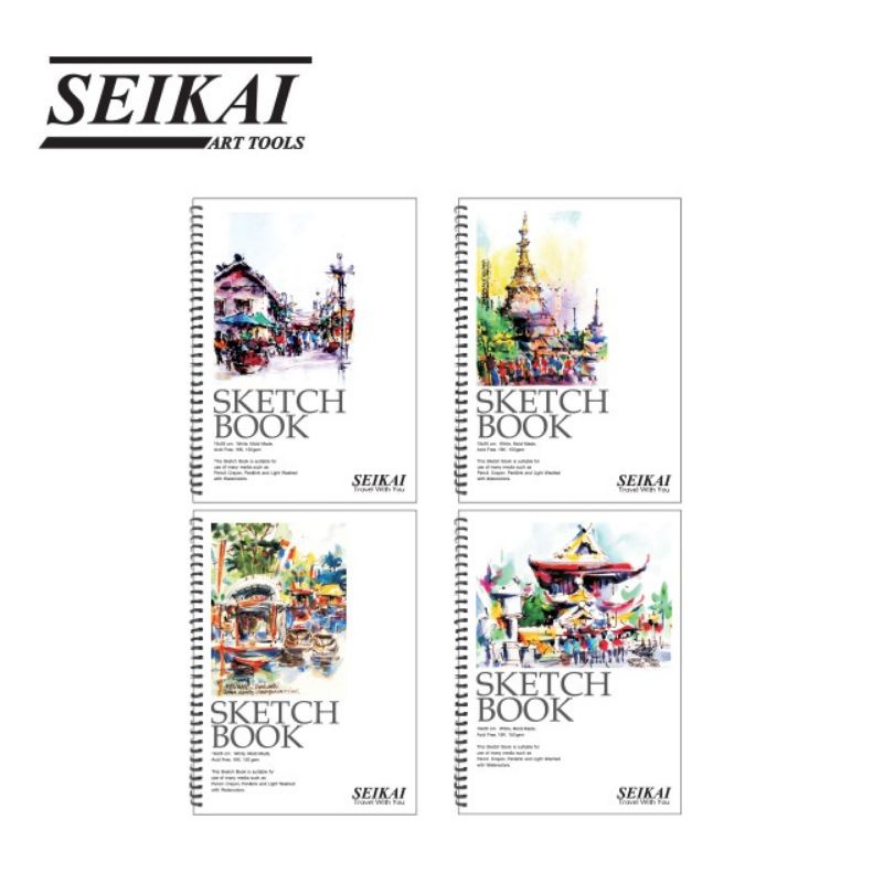 (150 แกรม) 3 ขนาด SEIKAI สมุดสเก็ตซ์ปกอ่อน Sketch Book